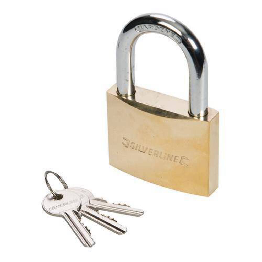 Silverline MSS05 Brass Padlock 60 mm