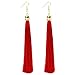 BYNNIX 5 Pairs Long Tassel Earrings Thread Fringe Dangle Drop Earring For Women Girls - Mixed Colors