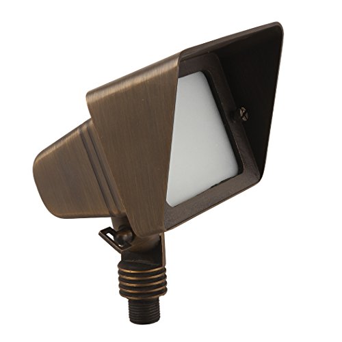 LFU 6 Pack of Anchorage | Brass Constructed Flood Lights | with 6 x 2.5W LED Bulbs | Low Voltage | 2700K Warm White | Antique Bronze Finished | LF2026AB