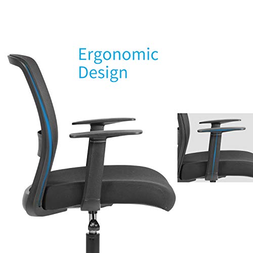 LIANFENG Office Task Desk Chair Ergonomic Home Comfort Mesh Chairs Mid-Back Swivel Lumbar 