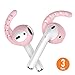 AhaStyle 3 Pairs AirPods Ear Hooks Cover Silicone Accessories Compatible with Apple AirPods and EarPods Headphones(Pink)