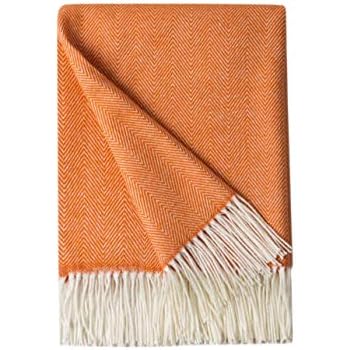 BOURINA Decorative Herringbone Faux Cashmere Fringe Throw Blanket Lightweight Soft Cozy for Bed or Sofa Farmhouse Outdoor Throw Blankets, 50