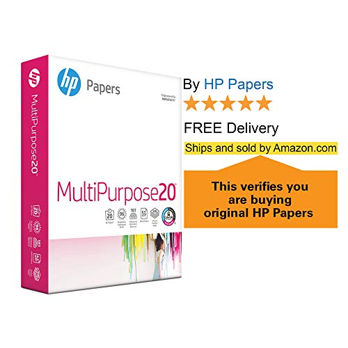 HP Printer Paper 8.5 x 11 Paper MultiPurpose 20 lb 1 Ream 500