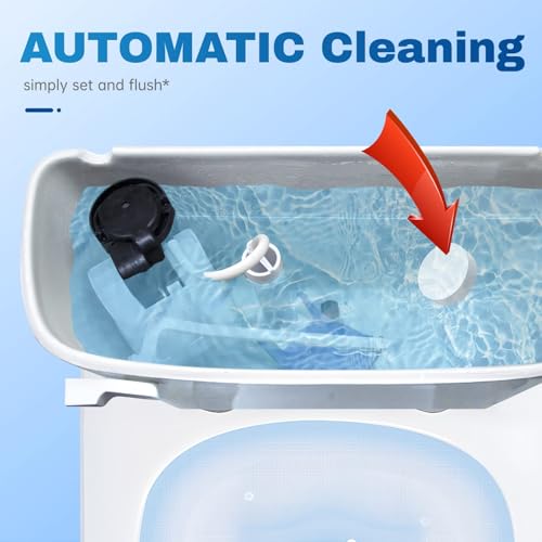 LBOYLOVE® 12 Pcs Toilet Bowl Cleaning Tablets, Automatic Toilet Bowl Cleaner with Bleach for Deodorizing, Descaling, Against Tough Stains, Household Toilet Tank Cleaner