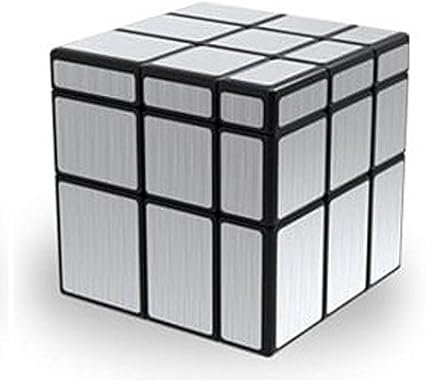 AGAMI 3x3 Mirror Silver, High Speed QIYI Rubiks Cube 3D Puzzle Rubix Cube