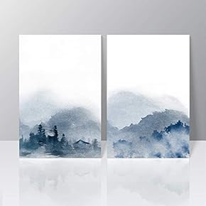 signwin 2 Panel Canvas Wall Art Watercolor Painting...