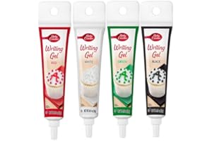 Signature Brands Betty Crocker Christmas Writing Gel - Cookie Icing - 4 colors - Red White Green Black (.67 oz each)0.67 Ounce (Pack of 4)