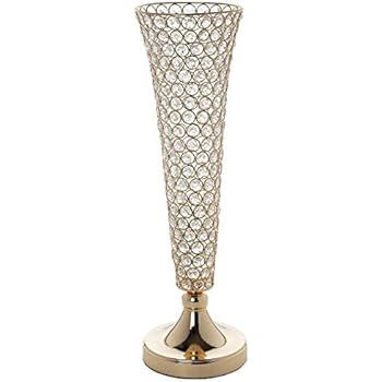 Amazon Com Balsacircle 2 Pcs 24 Inch Tall Gold Crystal Beaded