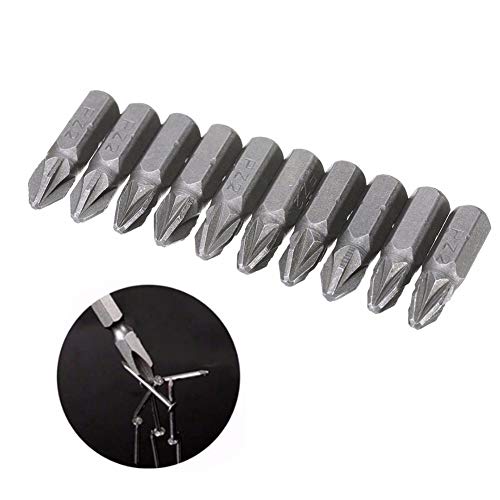 Screwdriver Bits Hex Shank Cross Bit Tips, Impact Lock Drill Multitool Magnetic, PH2 25mm 60pcs - Thumbnail 2