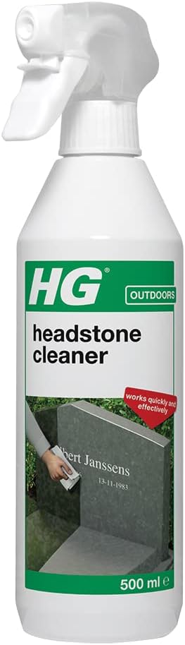 HG Headstone Cleaner Spray 500ml - Natural Stone Gravestone Dirt Stain Remover