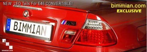 Bimmian LRL46VNSY LED Rear Lens Kit- For E46 Convertible incl M3- 1999-2003- Smoked Turn Signal Lens- 4 Piece Kit