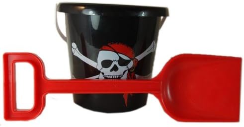 A034 6” /15cm PIRATE BUCKET WITH 13” MEDIUM SPADE sandpit and beach play sand castle