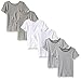 Burt's Bees Baby Boys' Toddler Set of 6 Organic Multi Short Sleeve Tees, 4T-5