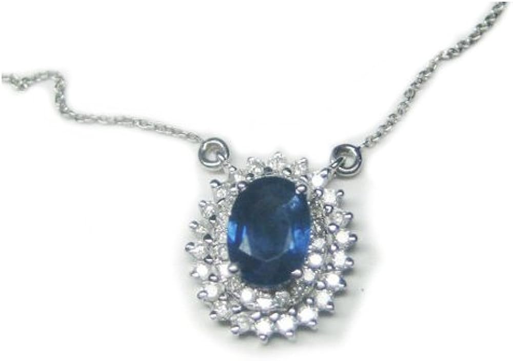 Amazon Com I D Jewelry 1 25ctw Sapphire Diamond Pendant 18kt Jewelry