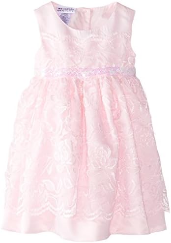 Blueberi Boulevard Baby Girls' Sleeveless Lace Bead Waist Dress, Pink, 18 Months
