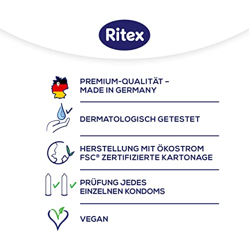 Ritex Ideal Condoms - Extra Moist, Extra Lubricant - Made in Germany 42032 Pack of 20 20