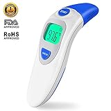 Thermometer For Fever Digital Medical Infrared Forehead and Ear Thermometer Professional Suitable for Baby, Infants, Toddlers, Adults, Objects and Ambient with more Accurate (Blue)