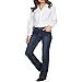 SUNTTON Women Long Sleeve Basic Simple Button-Down Shirt Oxford Blouse with Stretch (M, White)