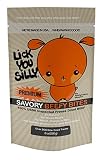 Lick You Silly Dog Treats Savory Beef Bites (8 Ounce), All Natural USDA Inspected Freeze Dried Beef - No Gluten, Grain and Wheat - Dog Training Treats and Pet Supplies