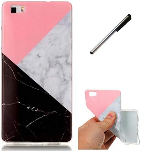 Huawei P8 lite marble case.DECHYI marble series case. Ultra - thin high - transparent soft silicone TPU cover – three colorss