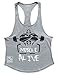 Muscle Alive Mens Bodybuilding Stringer Tank Tops Cotton Racerback Arch Hem