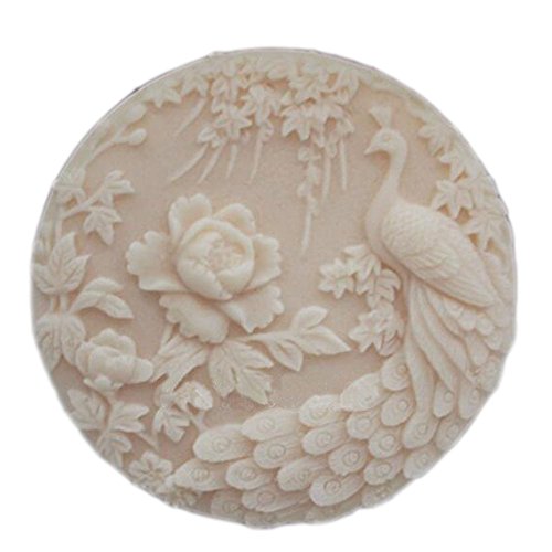 GRAINRAIN Silicone Mold Peacock Soap Molds Soap Making Mould Resin Mold Handmade Soap Mould Diy Craft Art Molds Flexible 1 pc