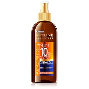 Eveline Amazing Oils Sun Care Dry Oil With Tan Accelerator SPF10 150ml- UK STOCK