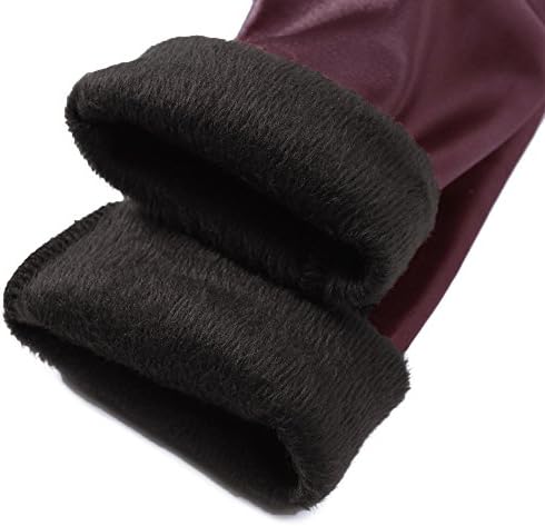Hiigoo Girls Black Elasticity Faux Leather Pants Kids Thick Leggings Warmth Trousers for 2-14 Years Old Children