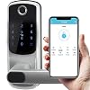Smart Door Lock with Keyless Entry, Fingerprint, Touchscreen, Anti-peep Passcode, Electronic Lock with Handle & Keypad…