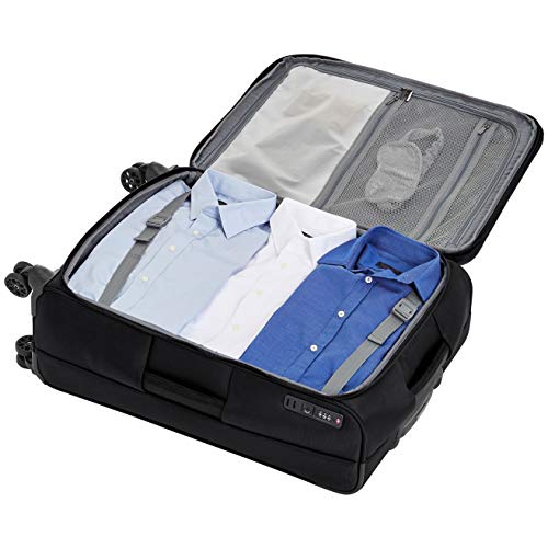 AmazonBasics 3 Piece Expandable Softside Spinner Luggage Suitcase With