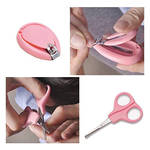 Baby Manicure Set | 4-in-1 Baby Grooming Kit, Baby Nail Clippers, Scissor, File & Tweezer | Baby Nail Care Kit for Newborn, Infant & Toddler