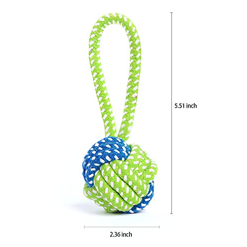 Illumifun Dog Chew Rope Toys Set, Pack of 3 PCS Cotton Puppy Pet Chew Toys Dental Teaser Kit for Small& Medium Dogs Interactive Play