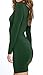 Face N Face Women's Knitting Sexy Casual Long Sleeve Short Dress Green Medium