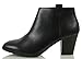 Soda Women's Zenith Faux Leather Cowboy Western Round Toe Chunky Heel Pull On Tab Ankle Boot