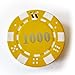 1x Yellow Poker Chip Refillable Butane Cigar Cigarette Lighter