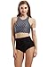 Creabygirls Womens High Waist 2 Piece Bikini Swimsuit Spa Swimsuit (X-Large, Geometry Black)