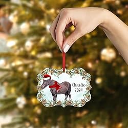 Black Icelandic Horse Christmas Ornament 2024