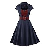LUOUSE Women's Vintage 1950s Sleeveless Swing Cocktail Party Tea Dresses