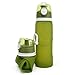 MyFriday Travel Collapsible Water Bottle 750ml/500ml Silicone Foldable Canteen with Leak Proof Valve, Medical Grade - 100% BPA Free