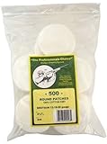 Gun Cleaning Patches by The Professionals Choice | Gun Cleaner Cloth Removes 99% of Residue | Round Cotton Knit | 500 Pack | Shotgun 12-16-20 Ga.