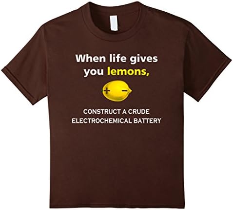 unisex-child When life gives you lemons... - Funny Engineer T-Shirt 6 Brown