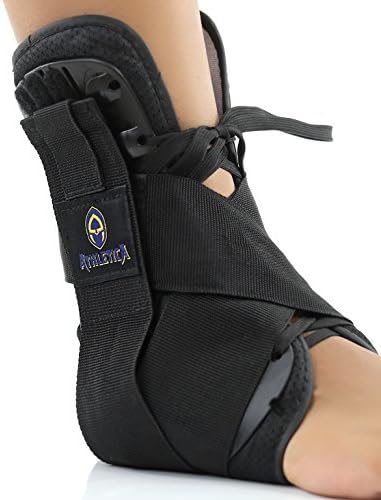 Ankle Brace Lifts and Supports Your Arch Comfortably using Reinforced Side Stabilizers with Straps and Adjustable Closures | Men and Women Ankle Support | Full Support Ankle Compression Sleeve, Medium