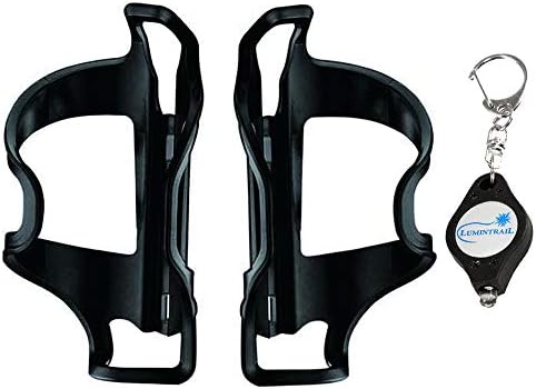 Lezyne Side Load Flow Bottle Cage (Pair) Bundle with a Lumintrail Keychain Light