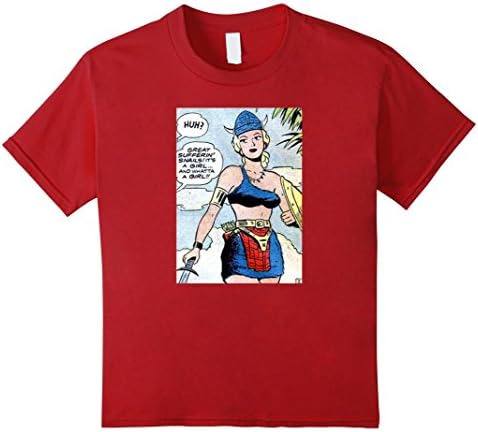 unisex-child T-shirt Classic Superhero Superheroine It's A Girl 4 Cranberry