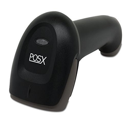 Posiflex EVO-SG1-ALU-K Evo Laser Barcode Scanner with Stand Kit, USB Cable, black
