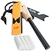PEAK MASTER Bushcraft Magnesium Fire Steel Kit | 12,000-20,000 Strikes | Natural Wood Handle for Ultimate Grip