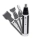 Nose Hair Trimmer, Professional Ear Hair Trimmer/Beard Trimmer/Sideburns Trimmer/Eyebrow Trimmer 4 in 1 Rechargeable Stainless Steel Waterproof Blade Personal Trimmer Kit for Men and Women
