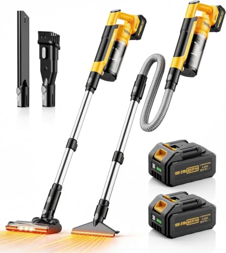 qimedo 8000mAh Cordless Vacuum Cleaner with 2 Batteries, 700W Powerful Suction, 90