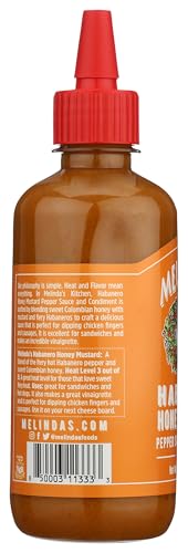 MELINDA’S HABANERO HONEY MUSTARD – HABANERO HOT SAUCE WITH FRESH PEPPERS, REAL MUSTARD – GLUTEN FREE, KETO HOT SAUCE – 12 OZ, 1 PACK
