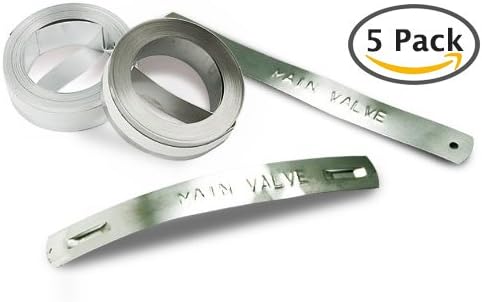 DYMO Metal Labels Non-Adhesive Aluminum Embossing Tape, 1/2-inch, 16-foot Cassette (Pack of 5), (31000)